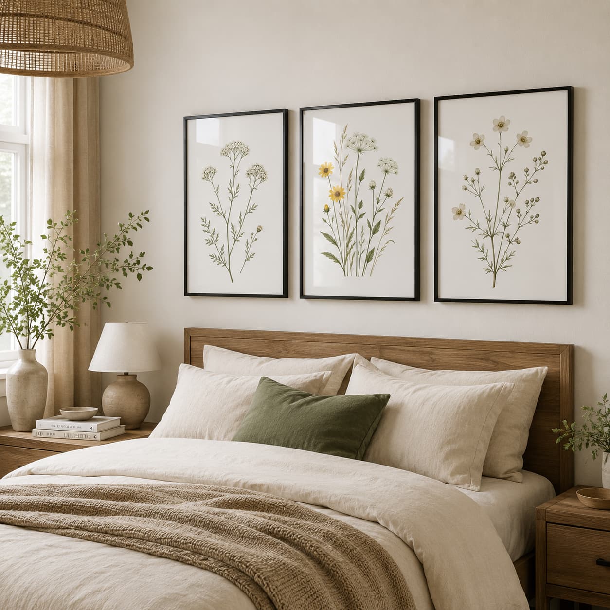 Field Notes Botanicals – Set of 3 Minimalist Wildflower Framed Wall Art — thumbnail 5