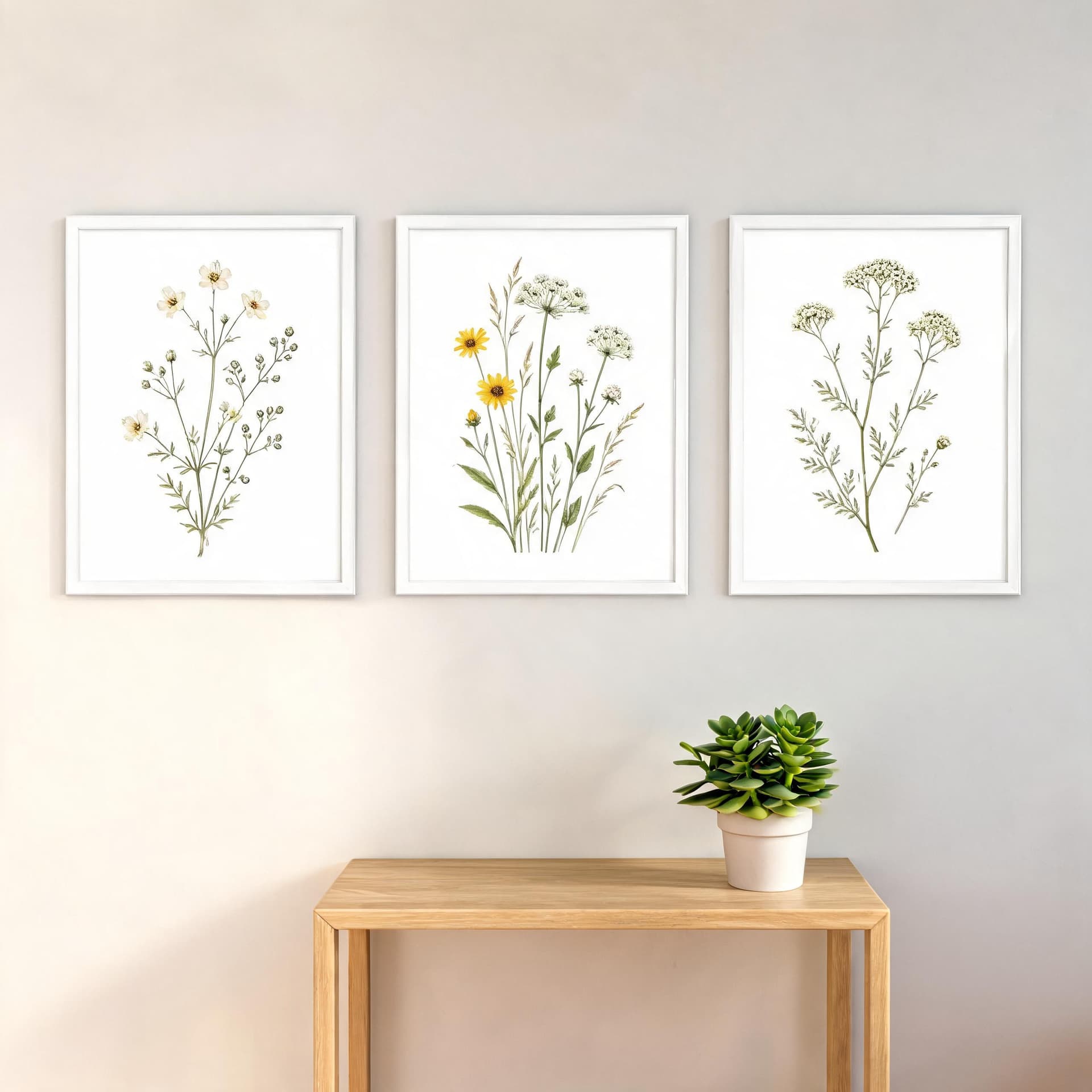 Field Notes Botanicals – Set of 3 Minimalist Wildflower Framed Wall Art — thumbnail 19