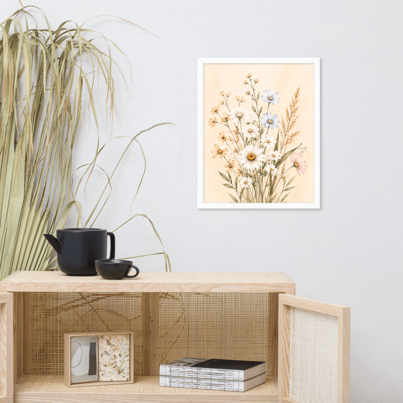 Minimalist Wildflower Framed Botanical Wall Art – Neutral Floral Wall Art for Modern Farmhouse Decor — thumbnail 14