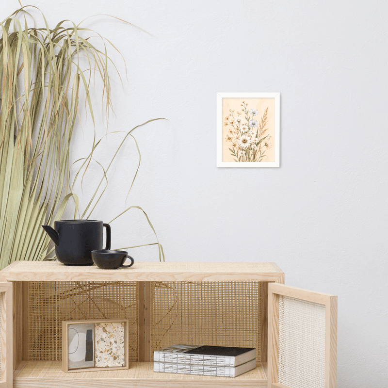 Minimalist Wildflower Framed Botanical Wall Art – Neutral Floral Wall Art for Modern Farmhouse Decor — thumbnail 12