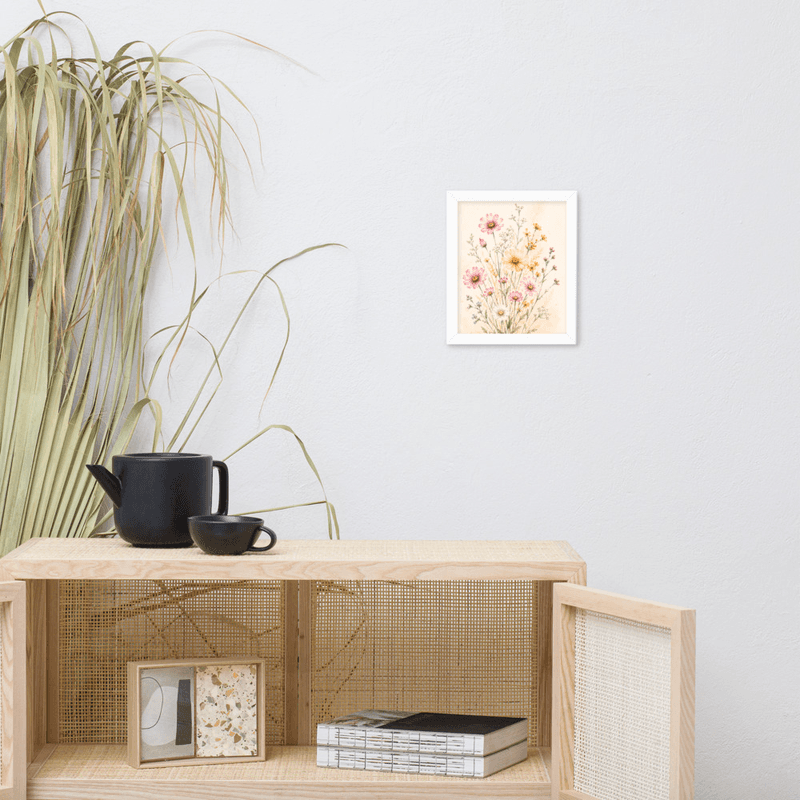 Wildflower Meadow Framed Wall Art – Soft Watercolor Floral Decor for Living Room or Bedroom — thumbnail 12