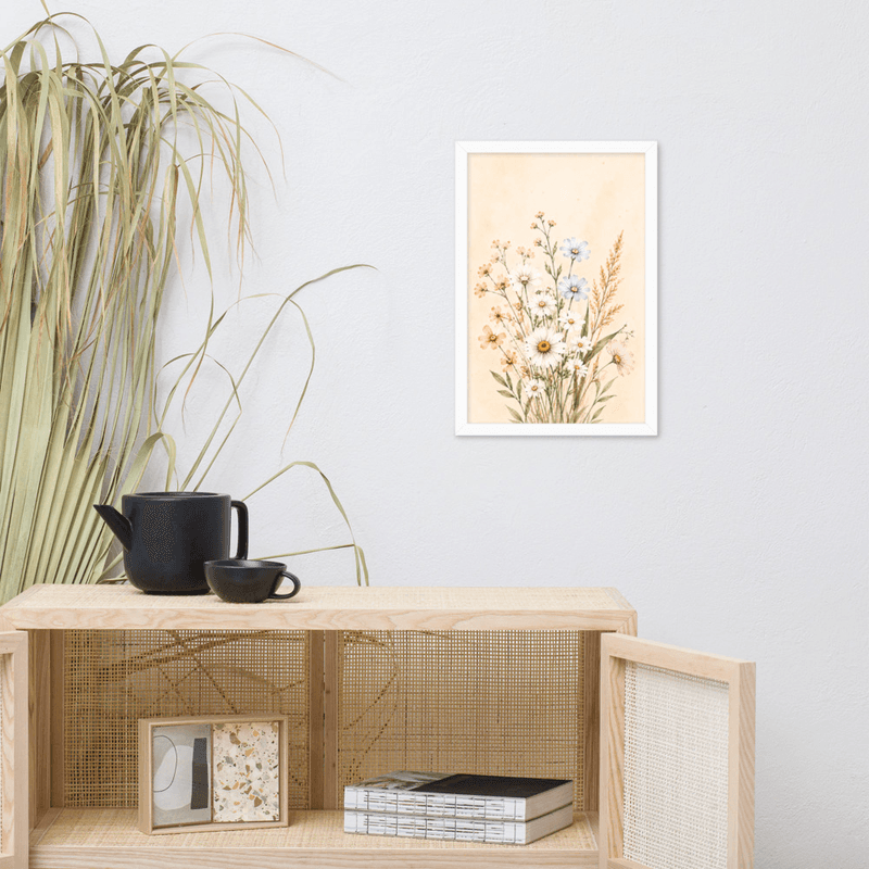 Minimalist Wildflower Framed Botanical Wall Art – Neutral Floral Wall Art for Modern Farmhouse Decor — thumbnail 13