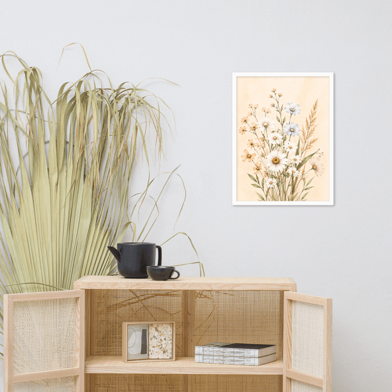 Minimalist Wildflower Framed Botanical Wall Art – Neutral Floral Wall Art for Modern Farmhouse Decor — thumbnail 15